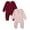 Red & Pink, variant on MYGBCPJS 2-Pack Baby Ribbed Knit Pajamas Romper Toddler Long Sleeve Footless Jumpsuit Sleepwear Infant Snaps PJS, Size Newborn to 24M