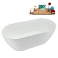 thumbnail image 4 of 67" Streamline N4780CH Soaking Freestanding Tub and Tray With Internal Drain in Polished Chrome, 4 of 6
