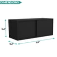thumbnail image 6 of Note 32"W x 13" H Wall Cabinet with Sliding Doors , Wall Shelf, Storage Cabinet, Bedroom, Ohffice, Living Room, Garage Darj Wengue, 6 of 7