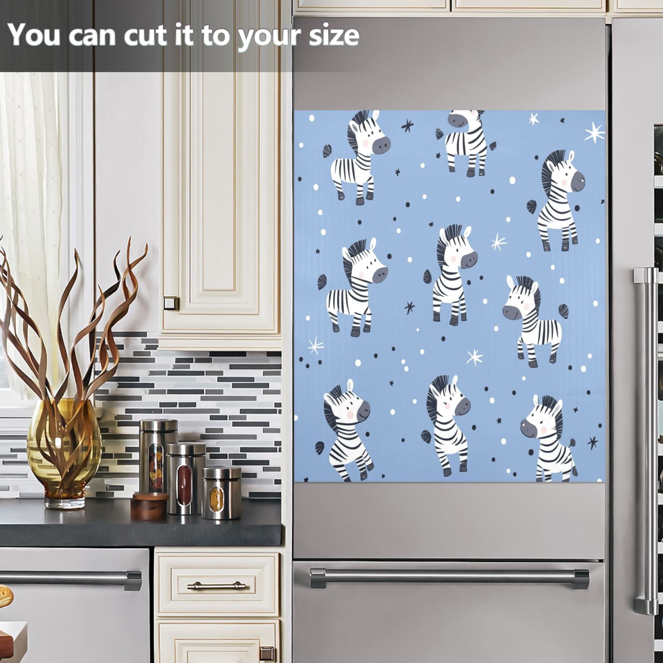 Dishwasher Magnetic Sticker 23x26 Inch Refrigerator Magnetic Sticker Washing Machine Magnetic Sticker Kitchen Panel Magnetic Sticker Home Decor Super Cute Zebra