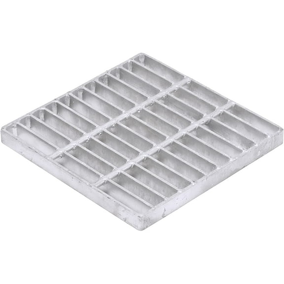 NDS 1215 Square Catch Basin Drain Grate, Fits 12-Inch Catch Basin Drain, Risers and Low Profile Adapter, 12-Inch, Galvanized Steel
