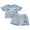 Blue, variant on BemeyourBBs Toddler Baby Boy Football Outfit Infant Baby Boys Summer Clothes Waffled Striped Soccer Embroidered Short Sleeve T-Shirts and Pockets Shorts Set Toddler Baby Boys 2 Piece Summer Outfit