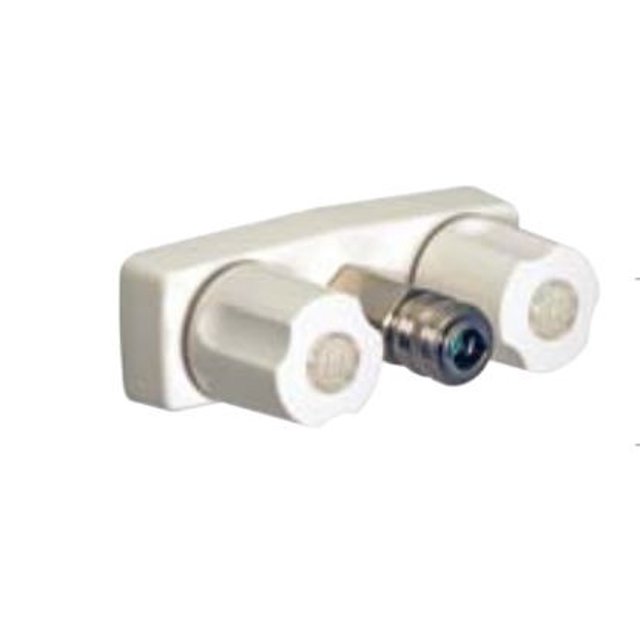 Phoenix Exterior Spray Port PF213246 Spray-Away; Faucet Type With Hot/Cold Outlet And Quick Connect Valve; 3-3/8 Inch Center; 2 White Knob Handle; Plastic Compression Valve; White; Plastic Underbody