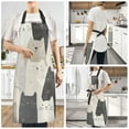 thumbnail image 2 of Yayeee Chief Kitchen Apron with Pockets for Cooking Water Resistant Unisex Adjustable Neck Strap, White Cute Cats, 2 of 7