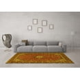 thumbnail image 3 of Ahgly Company Indoor Rectangle Medallion Yellow Traditional Area Rugs, 2' x 4', 3 of 4