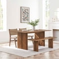 thumbnail image 6 of 72 Inch Dining Table, Walnut, Wood, Rectangular, Kitchen Cafe Bistro Hospitality Restaurant, Modern Contemporary HB35903, 6 of 6
