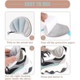 thumbnail image 5 of Paquete de 6 pares de almohadillas para el talón, protector de zapatos para hombres y mujeres, autoadhesivas, para la parte posterior del talón, demasiado grandes, de cuero, color negro, G, 5 of 5