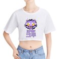 thumbnail image 3 of Pop cazadora para niña Demo-n Hunters Round-Neck Printed Anime Trio Poster T Shirt （Dark Purple）, 3 of 3