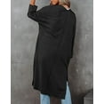 thumbnail image 4 of Coolmee Casual Open Front Knit Cardigan Sweaters for Women Spring Long Sleeve Drape Outwear with Pockets Black 2XL Size, 4 of 6