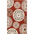 thumbnail image 3 of Unique Loom Outdoor Modern Collection Area Rug - Circles (5' x 8' Rectangle Terracotta/Burgundy), 3 of 7