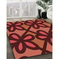 thumbnail image 2 of Ahgly Company Indoor Round Patterned Maroon Red Area Rugs, 6' Round, 2 of 6
