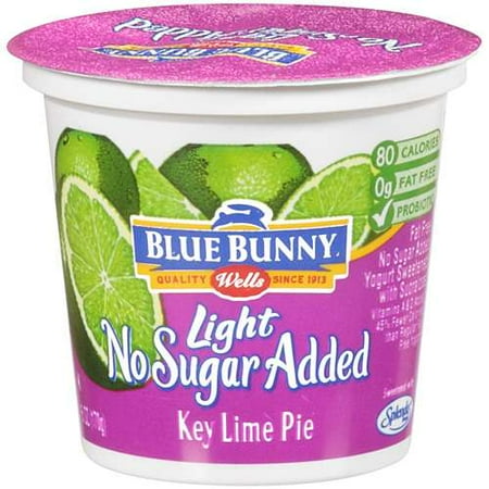 Blue Bunny: Light No Sugar Added Key Lime Pie Yogurt, 6 Oz.