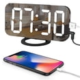 thumbnail image 2 of Pantalla LED Reloj digital Reloj despertador de mesa regulable automático con modo de repetición Puerto USB dual, Pantalla blanca, blanca kenally EL3016-01B, 2 of 2