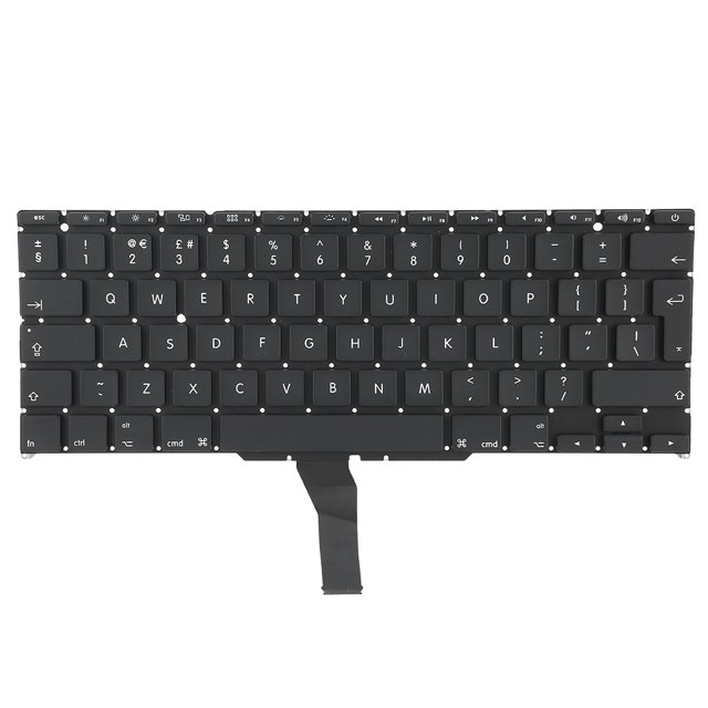 Reemplazo de teclado negro diseño británico ajuste de alta sensibilidad para Macbook Air 11 "A1465