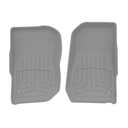 WeatherTech FloorLiner HP Custom Fit Floor Mats compatible with Jeep Wrangler JK 2-Door, Wrangler 2-Door, Wrangler JK Unlimited 4-Door, Wrangler Unlimited 4-Door - 1st Row (Driver & Passenger), Grey