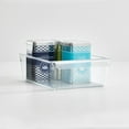 thumbnail image 2 of Linus Plastic Fridge and Freezer Storage Organizer Bin with Handle, Clear Container for Food, Drinks, Produce Organization, 8" x 11.5" x 3.5", Clear, 2 of 5