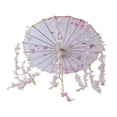 thumbnail image 4 of Paraguas chino-japonés de papel aceitado, hecho a mano, 81,3 cm, paraguas clásico de danza Rosa, 4 of 9