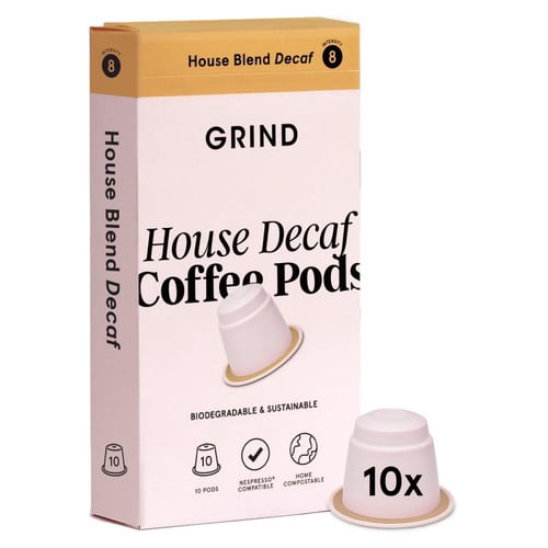 Grind Pod Refills - Decaf Blend, 10 pods per pack, British Import (Pack of 3)