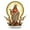 A, variant on Home Decor A winged cross angel kneeling before God statue, with magnificent acrylic Bohemian-style angel decoration, elegant wings encirclemen