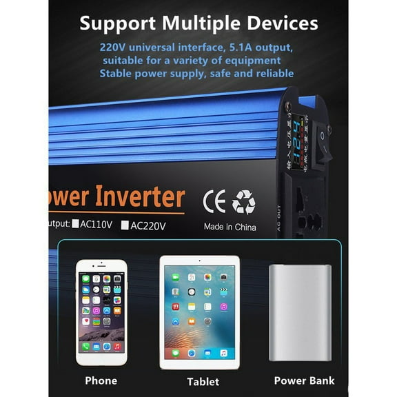 12000W sine wave inverter high power car inverter Solar inverter 12V/24V-220V