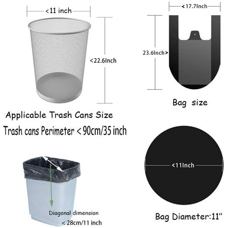 Gallon 45x60cm Kitchen Trash Bags, Bathroom Trash Bags Size