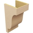 thumbnail image 5 of 10"W x 10"D x 20"H Wide Newport Rough Cedar Woodgrain TimberThane Corbel, Primed Tan, 5 of 6
