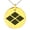 Gold, variant on Stainless Steel Takeda Samurai Crest Engraved Small Medallion Circle Charm Pendant Necklace