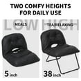 thumbnail image 4 of CALLIEVER Accent Chair,Folding 2 in 1,Living Room Chair,PU Leather,Black, 4 of 9