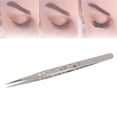 thumbnail image 4 of NFTIGB Grafting False Eyelashes Extension Tool, Professional Premium Stainless Steel Straight Tweezers for Individual Lashes & Cluster Application (6.3 inches / 16 cm), Silver Finish Makeup Tool, 4 of 7