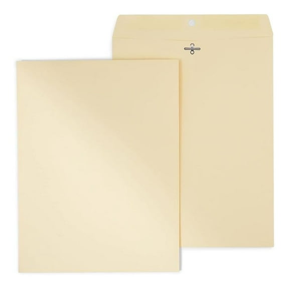 10 X 13 Clasp Gummed Heavy Duty 32 Lb. Envelopes 100/box Manila #122069