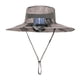 thumbnail image 5 of Sombrero para el sol, sombrero de enfriamiento con ventilador de ala ancha para acampar, hombres y mujeres, playa, senderismo al aire libre tinta caqui, 5 of 8
