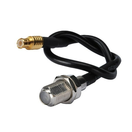 Bulkhead Plug - 15cm RF Connector Reversed Polarity MCX Plug to F Jack Bulkhead RG174 Cable for Antenna Adapter