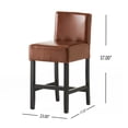 thumbnail image 3 of Skyland Hazelnut Bonded Leather 26" Counter Stools (Set of 2), 3 of 8