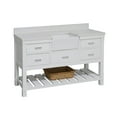 thumbnail image 5 of Charlotte 60" Single Farmhouse Bathroom Vanity with White Cabinet and Quartz Top, 5 of 6