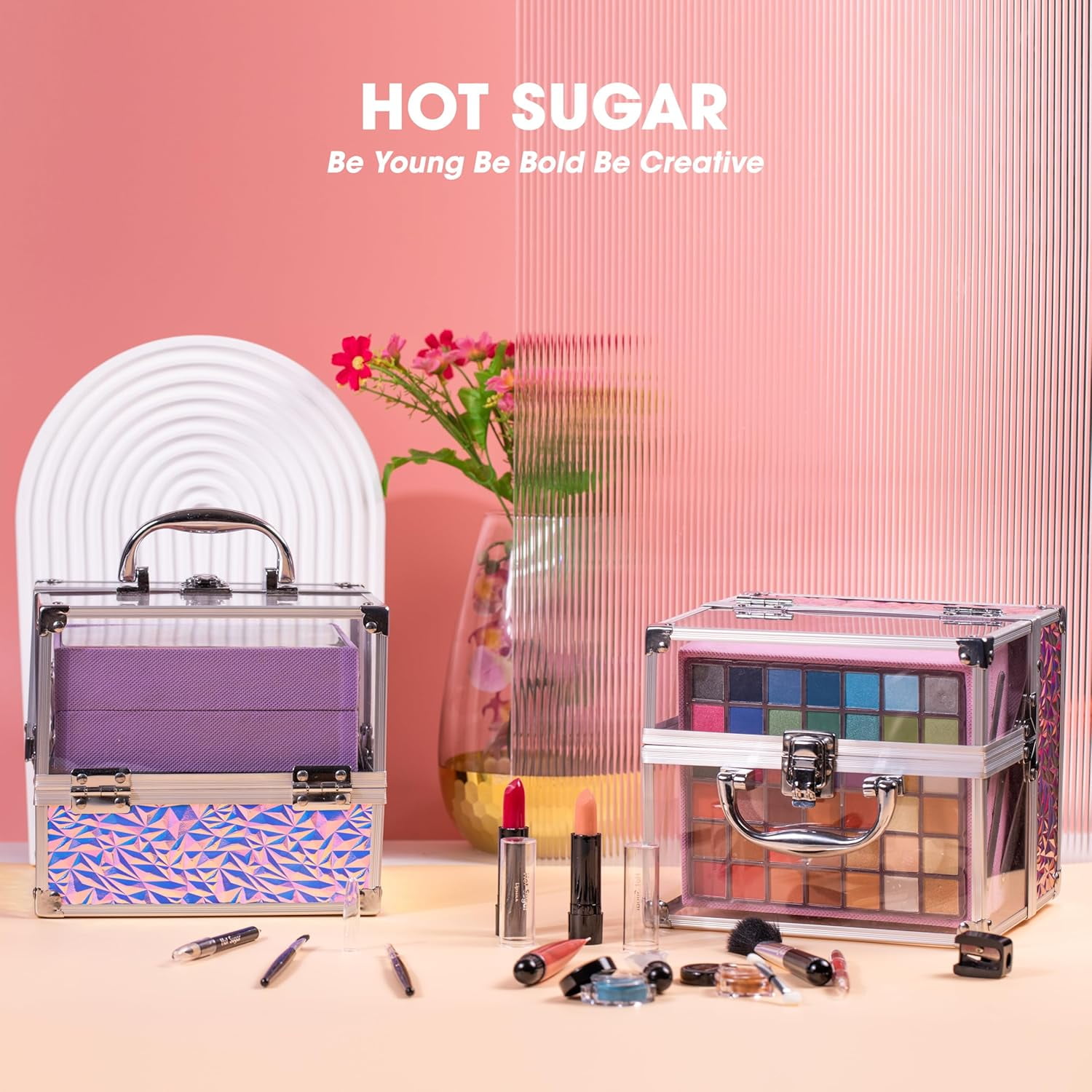 Hot Sugar Teen Makeup Kit for Girls 13-15, Kids Makeup Kit, Makeup Gift Set for Birthday Parties Makeovers & Christmas (PINK)