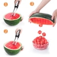 thumbnail image 7 of Jiaroswwei Watermelon Cutter Non-slip Ergonomic Handle Labor-saving Rustproof Easy to Clean Cut Fruit Stainless Steel Quickly Safe Melon Slicer Kitchen Gadget, 7 of 7