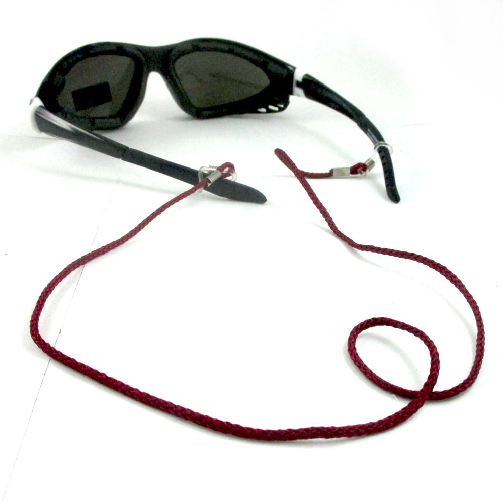 LOT of 12 Nylon Eyeglass Sport Cords Braided MAROON FREE SHIPPING! 