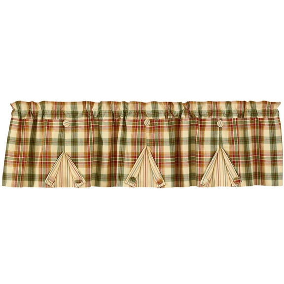 Park Designs Lemon Pepper Lined Button Pleat Valance 14"L