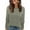 Light Green_#19, variant on Nokdvo Women's Sweatshirt Fall Winter Plaid Round Neck Pullover Long Sleeve Casual Loose Fitting T Shirts,Black L
