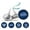 Dark Blue & White, variant on Darling Souvenir Hanukkah Jewish Stickers for Candy Chocolate Labels 190 Pcs DIY- Medium Blue