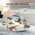 thumbnail image 4 of Yayeee Pillowcase Queen Size Set of 2 Satin Wrinkle Resistant Pillow Case, Plaid Deer, 4 of 8