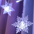 thumbnail image 3 of Oak Leaf LED Curtain Fairy Lights Snowflake Starry Christmas String Light For Christmas Wedding Birthday Holiday Curtain Party Home Room Decoration, 3 of 14