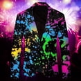 thumbnail image 2 of 2026 Mardi Gras Jackets for Men Carnival Printed Blazer Slim Long Sleeve Button Down Suit Jackets Holiday Sport Coat, XL, 2 of 3