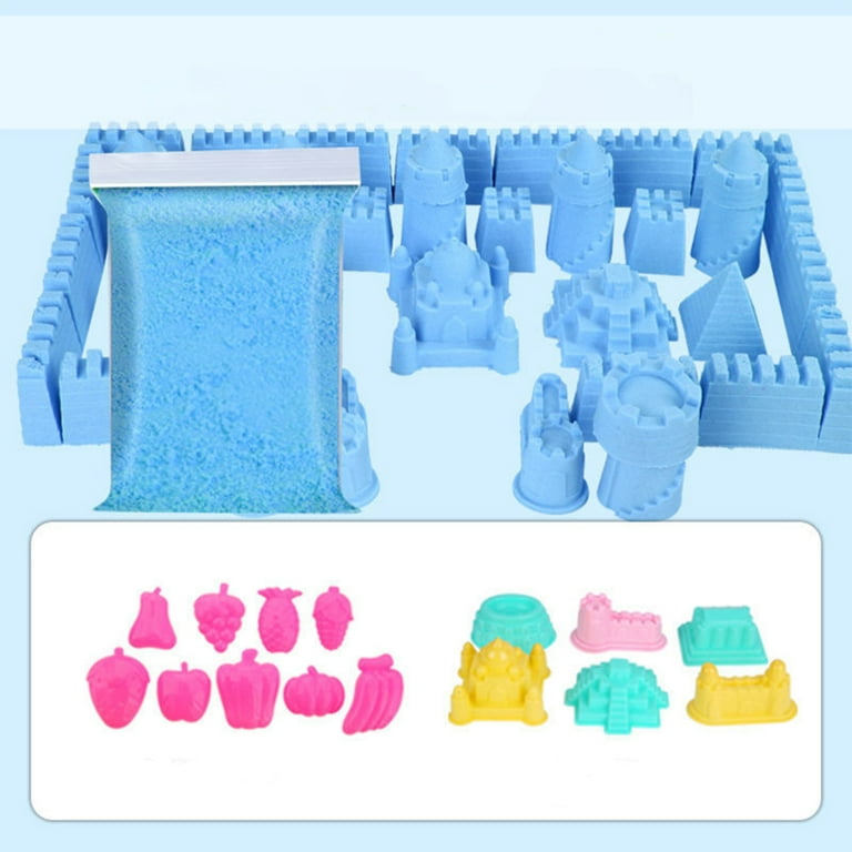 4 Pounds Children Space Toy Sand Set Quartz Sand Beeswax Polymer for Toddlers Baby Bath Toys