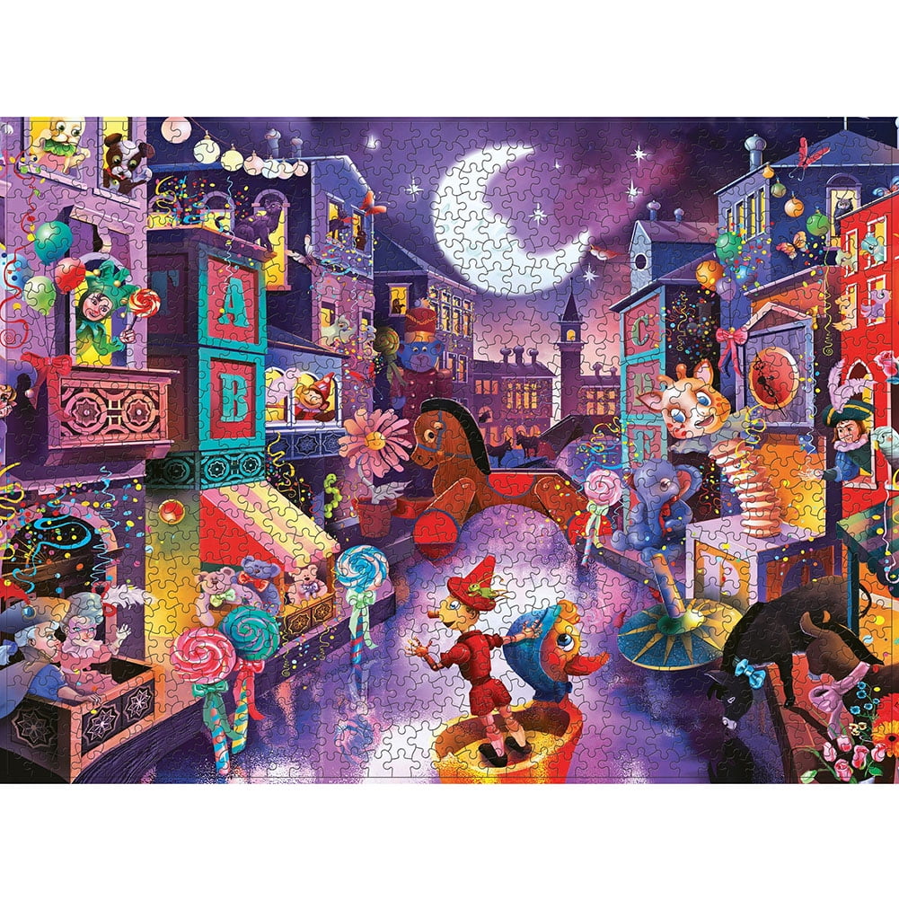 1000 Pieces Jigsaw Puzzle DIY Starry Sky City Adult Puzzles Kids Educational Toy 