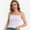 White, variant on Women's Solid Casual Summer Ruched Side Double Layered Tube Top