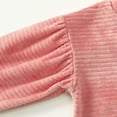 thumbnail image 5 of 12 Months Toddler Baby Girls Clothes Baby Girls Outfits 12-18 Months Baby Girls Long Sleeve Round Neckline Top Jeans Pants 2PCS Set Pink, 5 of 9