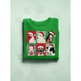 thumbnail image 3 of Farm Animals Xmas - Santa Hat Festive Men's Sweatshirt, 3 of 4