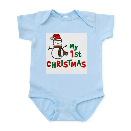 

CafePress - My 1St Christmas Snowman Infant Bodysuit - Baby Light Bodysuit Size Newborn - 24 Months