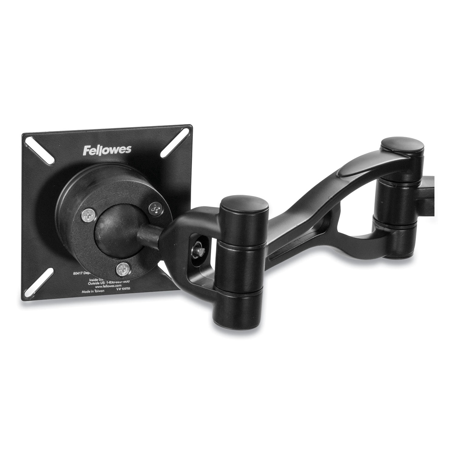 Fellowes Professional Series Depth Adjustable Dual Monitor Arm, Black